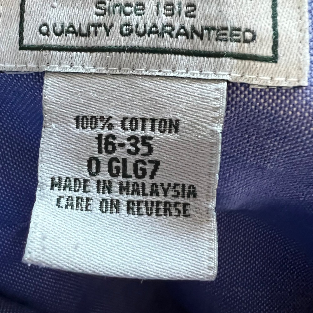 LL Bean Men's shirt 16 35 Blue LS wrinkle Resistant Button Down Long Sleeve‎ - Picture 7 of 14